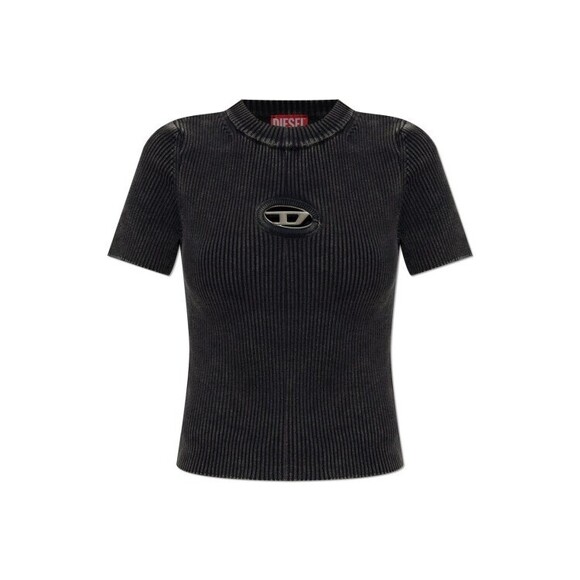 Diesel Ribbed Knit Short-Sleeve Sweater - NWT